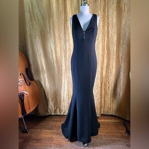 Likely Black Backless Evening Dress